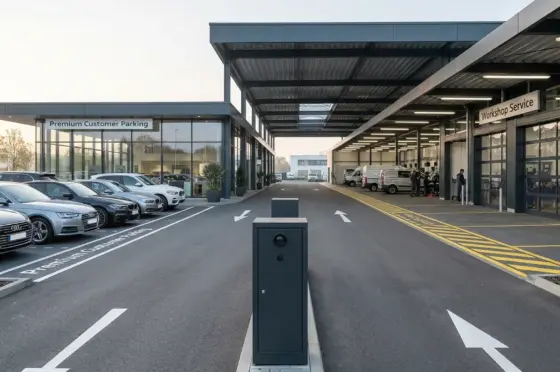 ANPR Autohaus: Effiziente Trennung von Kundenparkplatz und Werkstattparkplatz