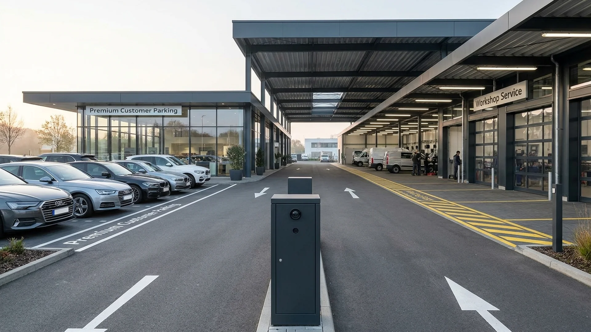 ANPR Autohaus: Effiziente Trennung von Kundenparkplatz und Werkstattparkplatz